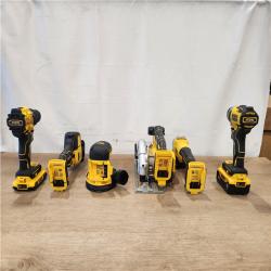 AS-IS- DEWALT 20V Lithium-Ion Cordless 6-Tool Combo Kit with 5.0 Ah and 2.0 Ah Batteries  Charger and Tough System 2.0 Rolling Toolbox