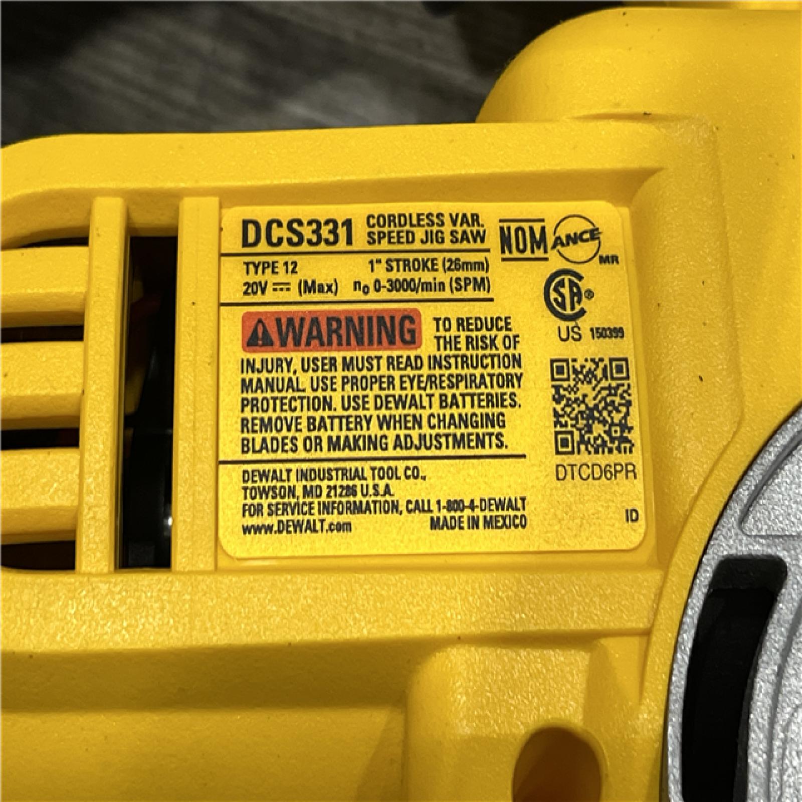 AS-IS DEWALT 20V MAX Cordless Jig Saw (Tool Only)