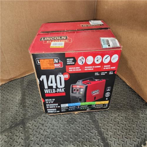 HOUSTON LOCATION - AS-IS Lincoln Electric Single Phase 140 Amp DC 115V Flux-Core & Stick MIG Welder - 90A/19V/20% Duty Cycle, 10.15 Long | Part #K2697-1