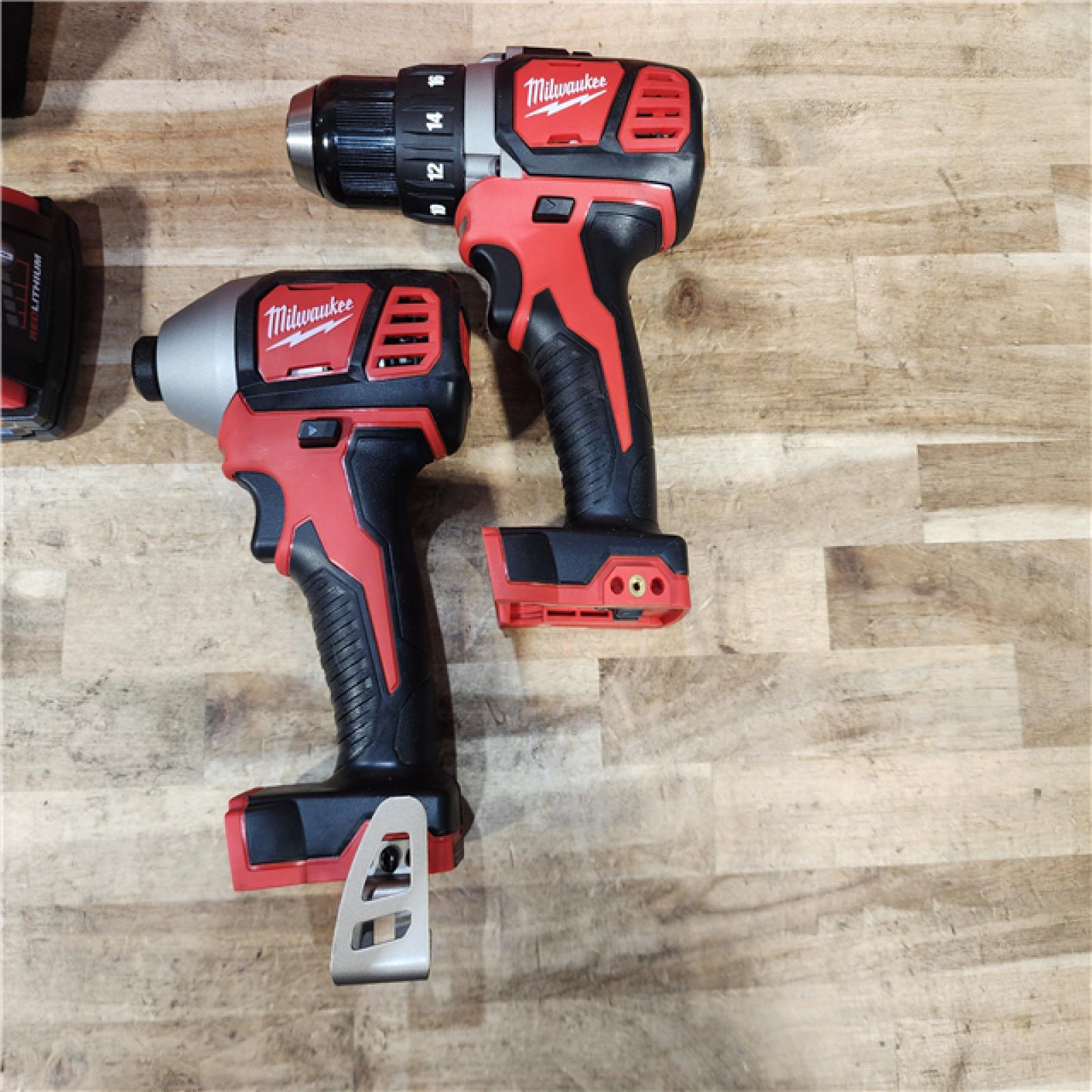 HOUSTON LOCATION - AS-IS Milwaukee 18V Lithium-Ion Cordless Drill Driver/Impact Driver Combo Kit