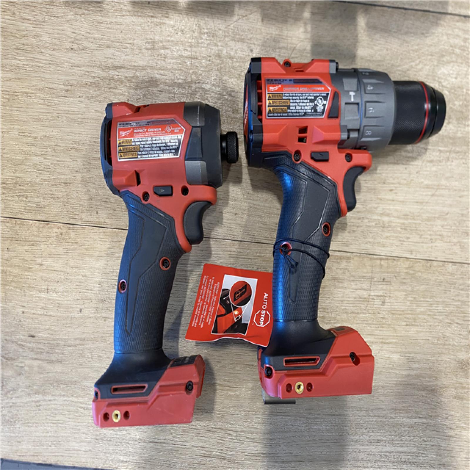 AS-IS Milwaukee FUEL 18V Lithium-Ion Brushless Cordless Hammer Drill and Impact Driver Combo Kit