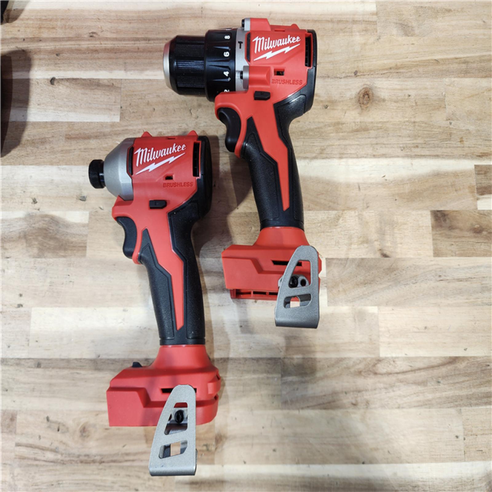 HOUSTON LOCATION - AS-IS Milwaukee 18-Volt Lithium-Ion Brushless Cordless Compact Hammer Drill/Impact Combo Kit