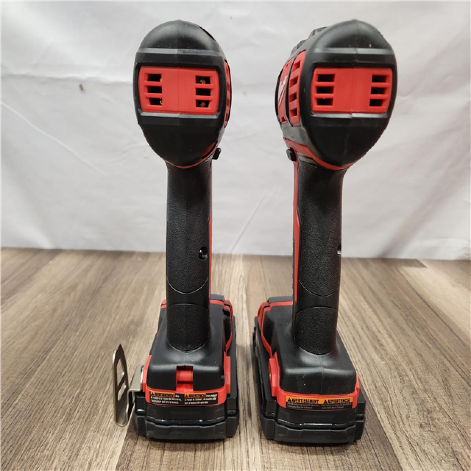 AS-IS- Milwaukee 18V Cordless Brushed 2-Tool Drill/Driver and Impact Driver Kit