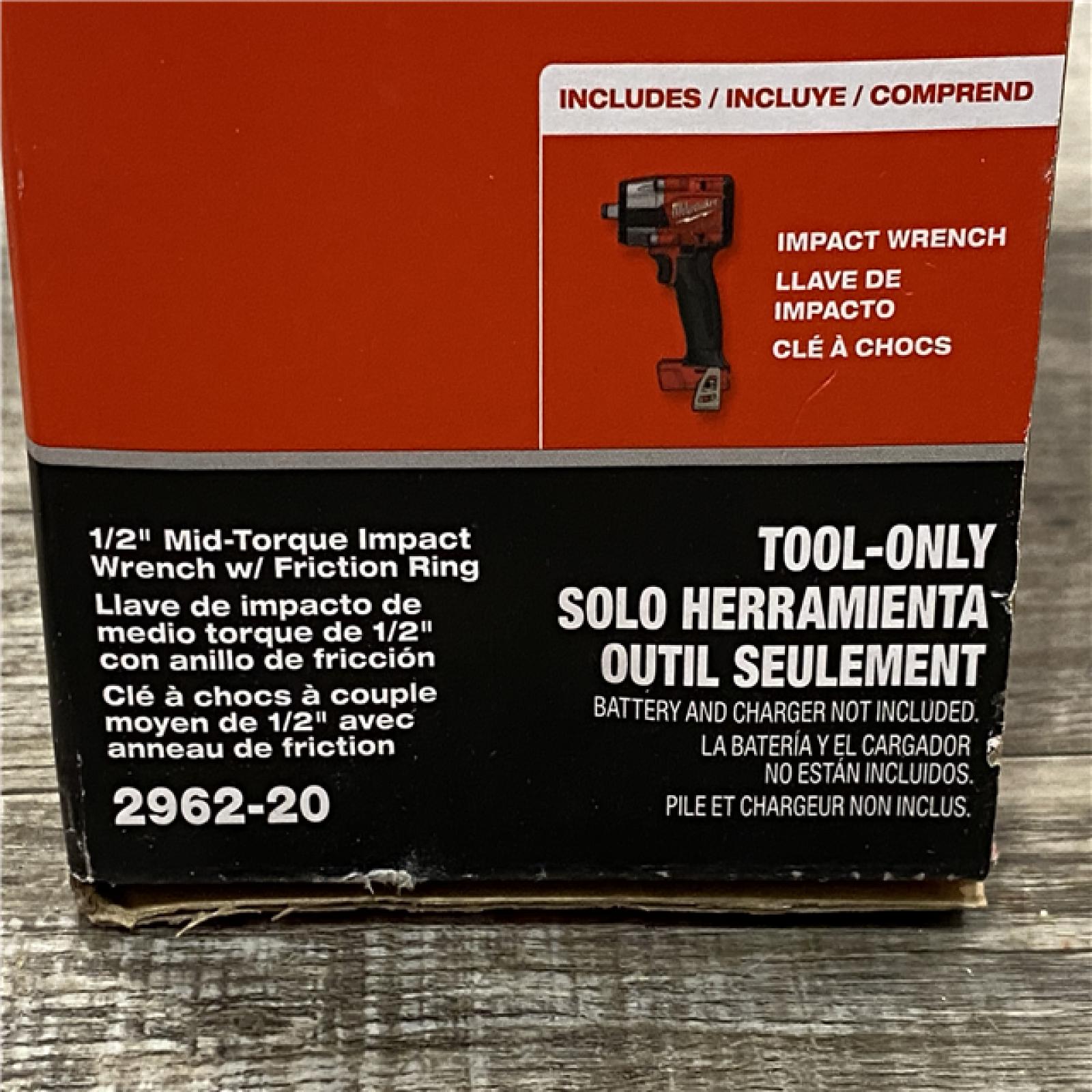 NEW - Milwaukee FUEL Gen-2 18V Lithium-Ion Brushless Cordless Mid Torque 1/2 in. Impact Wrench w/Friction Ring (Tool-Only)