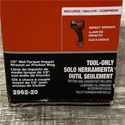 NEW - Milwaukee FUEL Gen-2 18V Lithium-Ion Brushless Cordless Mid Torque 1/2 in. Impact Wrench w/Friction Ring (Tool-Only)