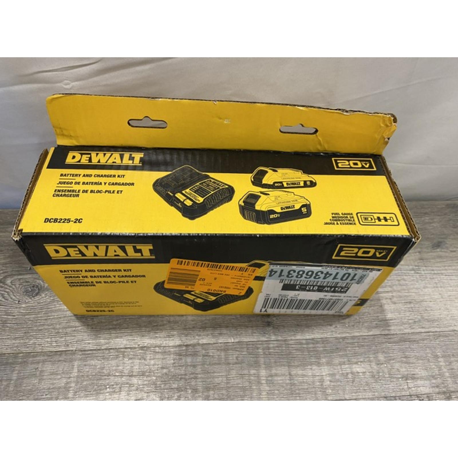 NEW - DEWALT 20V MAX Lithium-Ion Battery Kit with 5.0Ah and 2.0Ah Battery and Charger