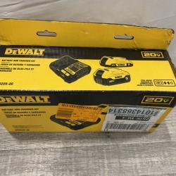 NEW - DEWALT 20V MAX Lithium-Ion Battery Kit with 5.0Ah and 2.0Ah Battery and Charger