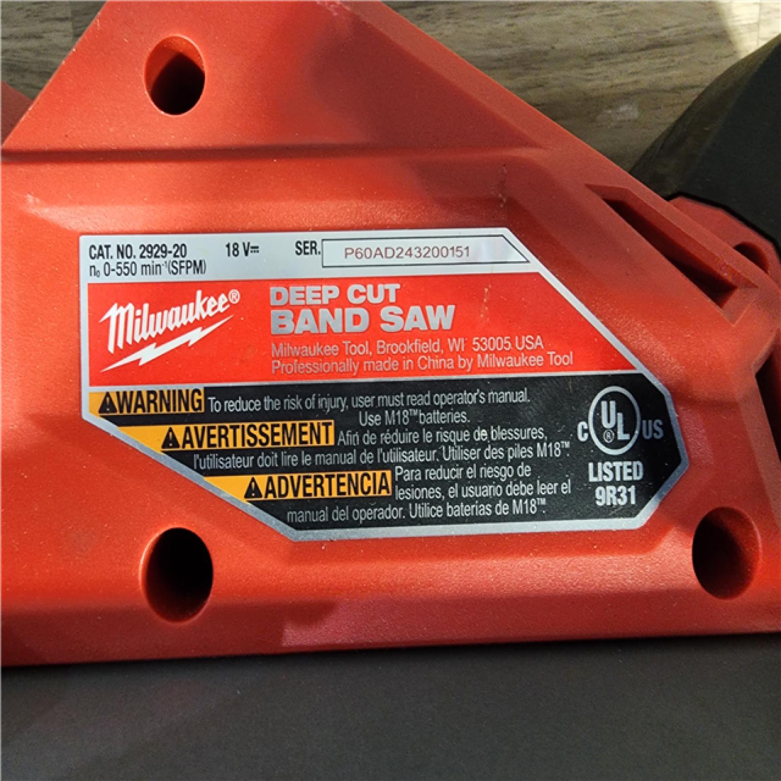 HOUSTON LOCATION - AS-IS M18 FUEL 18V Lithium-Ion Brushless Cordless Deep Cut Band Saw (Tool-Only)