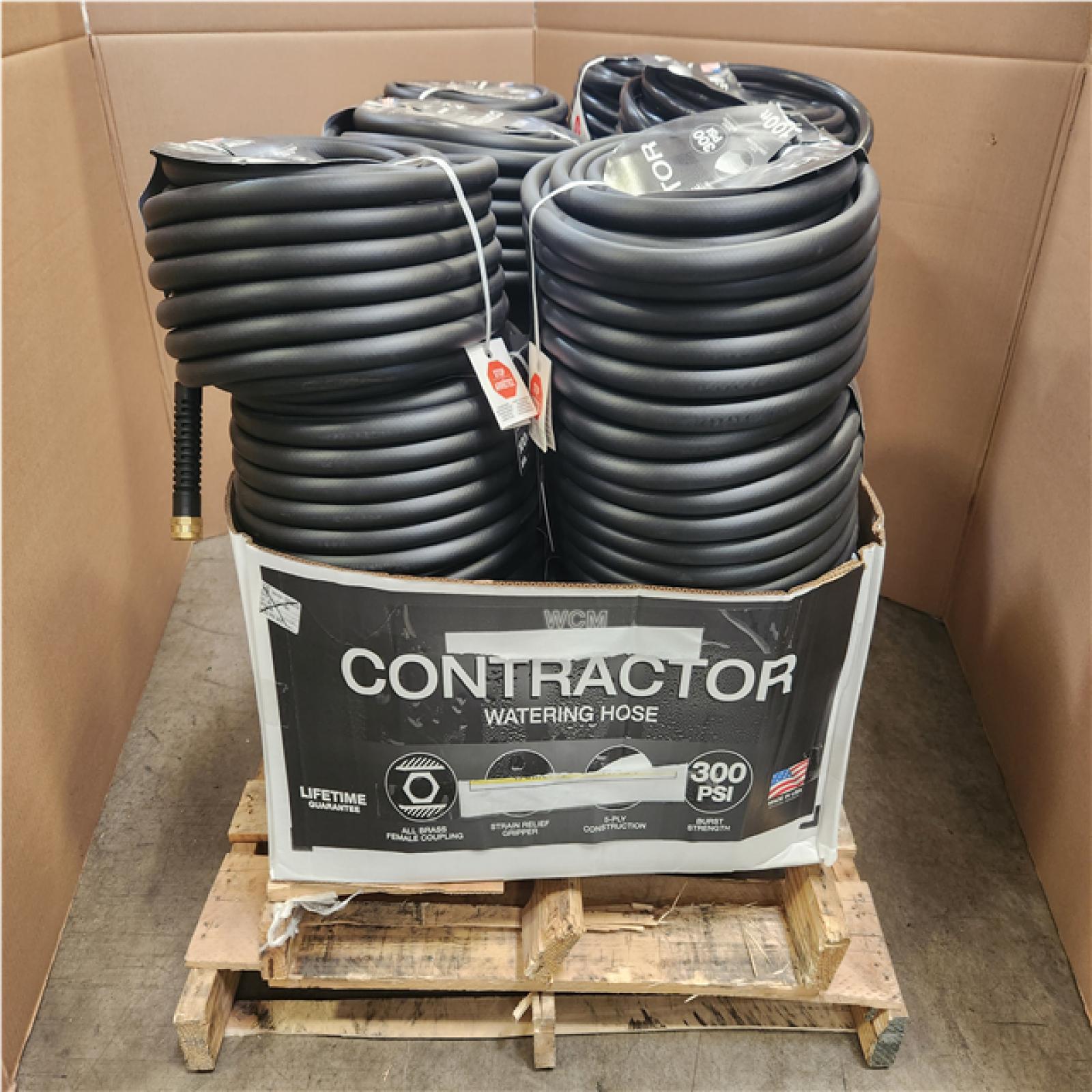 Phoenix LIKE NEW Flexon 5/8 in. dia. x 100 ft. Contractor Grade Garden Hose Pallet of 24 (RV: $599)