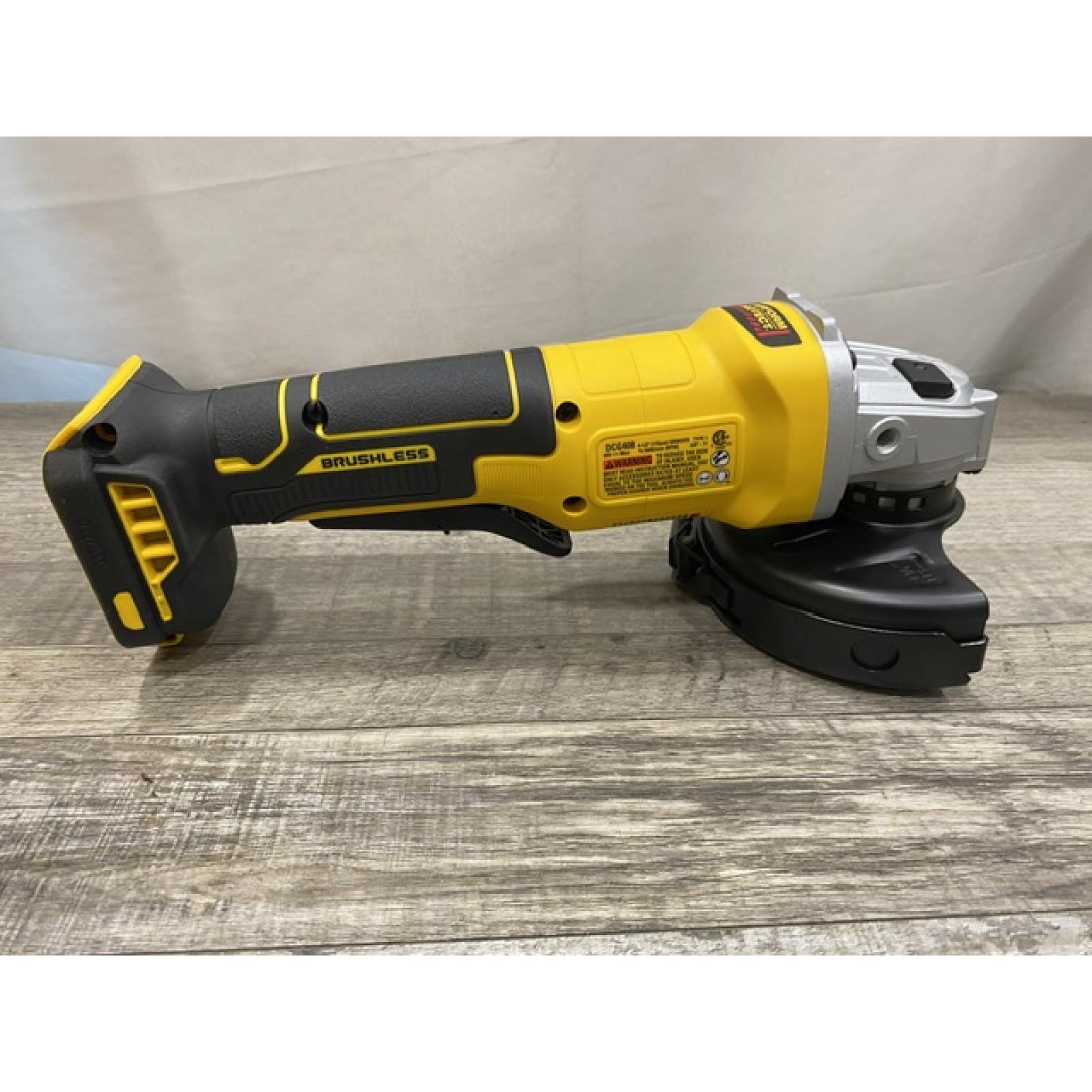 AS-IS DEWALT 20V MAX Cordless Brushless 4-1/2 in. Angle Grinder with Paddle Switch (Tool Only)