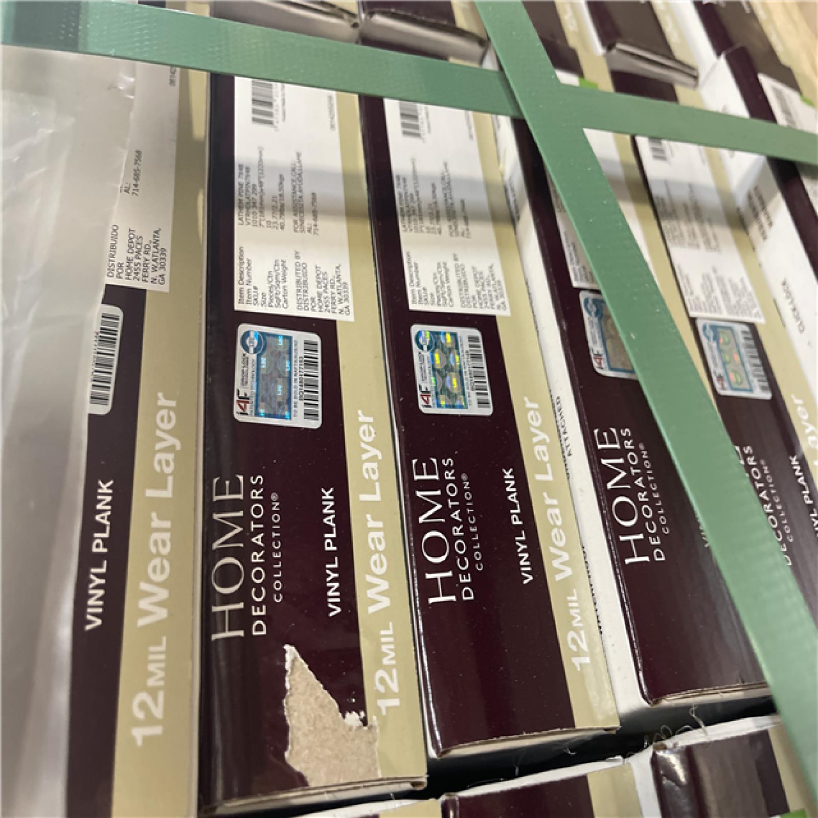 DALLAS LOCATION - Home Decorators Collection Lathem Pine 12 MIL x 7 in. W x 48 in. L Waterproof Click Lock Luxury Vinyl Plank Flooring (23.77 sqft/case) PALLET-(72 CASES)