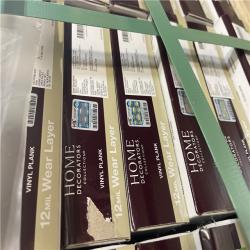 DALLAS LOCATION - Home Decorators Collection Lathem Pine 12 MIL x 7 in. W x 48 in. L Waterproof Click Lock Luxury Vinyl Plank Flooring (23.77 sqft/case) PALLET-(72 CASES)