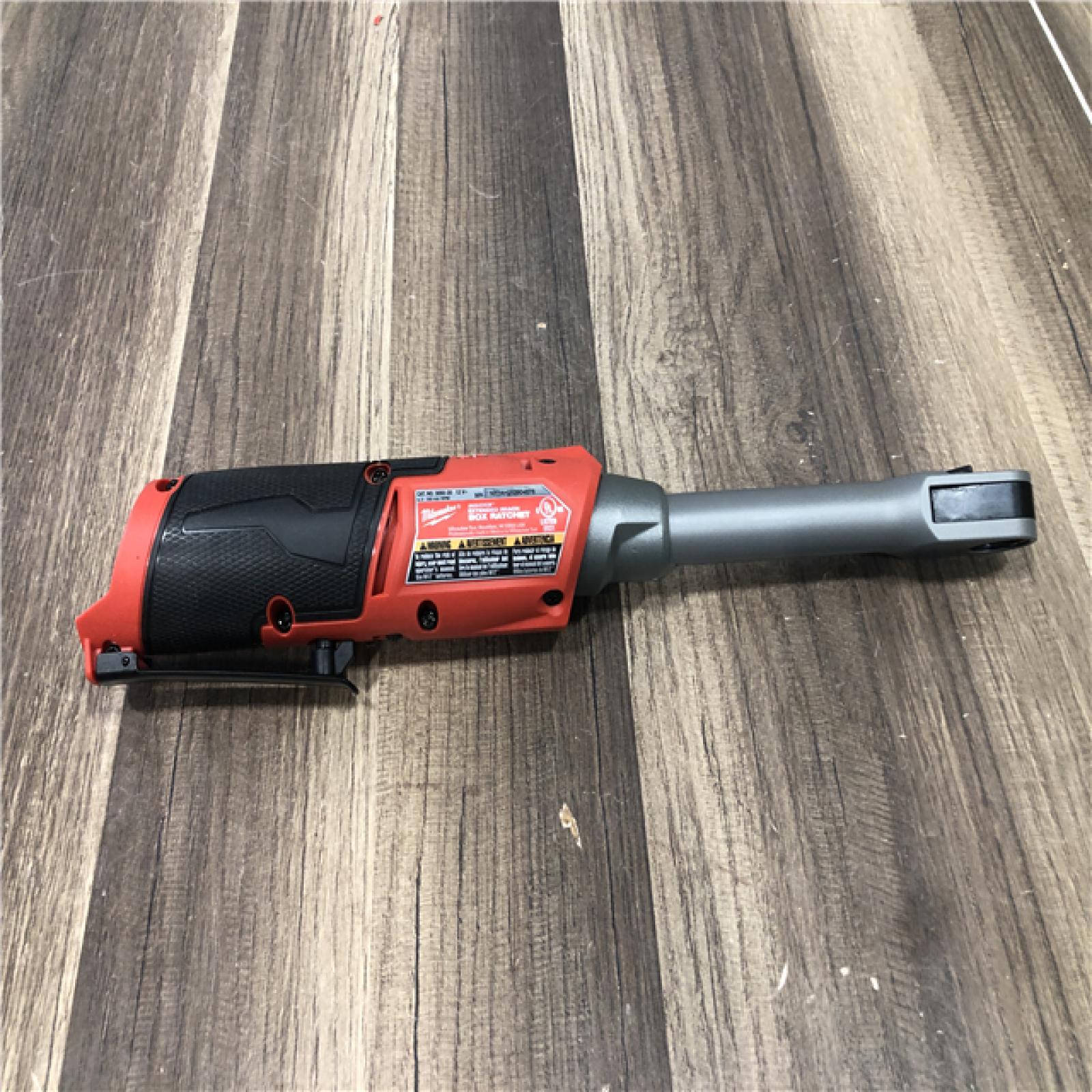 AS-IS Milwaukee  FUEL INSIDER 12V Lithium-Ion Brushless Cordless 1/4 in.- 3/8 in. Extended Reach Box Ratchet (Tool-Only)
