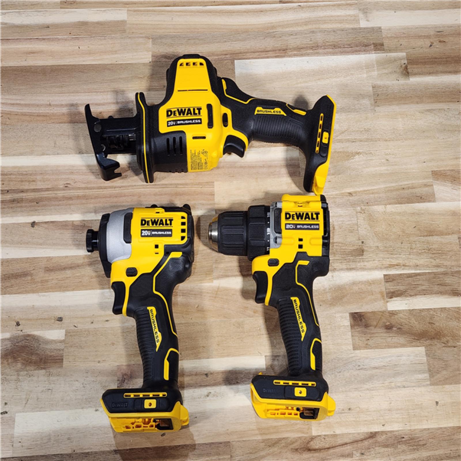 HOUSTON LOCATION - AS-IS DEWALT 3 TOOL COMBO KIT W/ (2) BATTERY & CHARGER