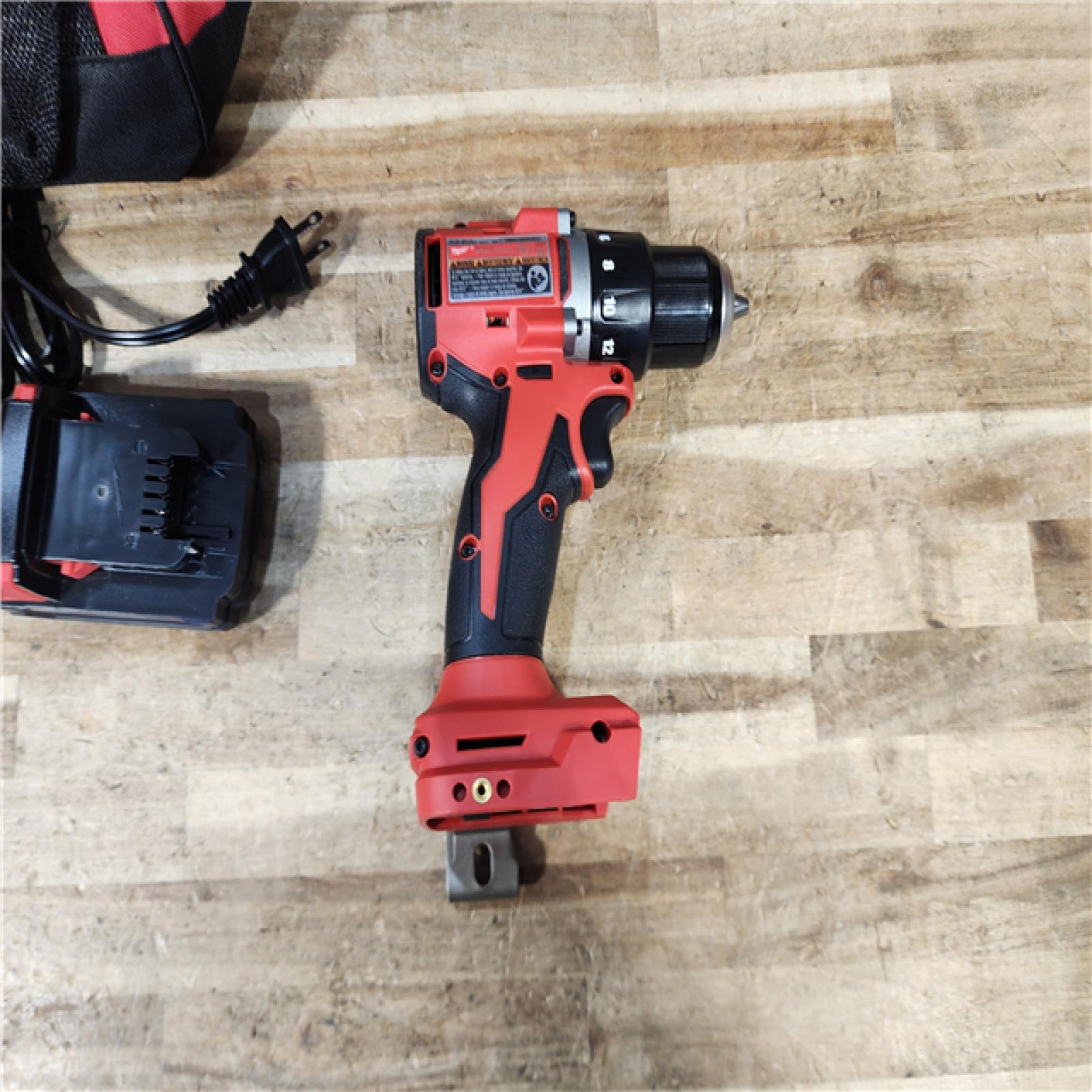 HOUSTON LOCATION - AS - IS Milwaukee 18V Lithium-Ion Brushless Cordless 1/2 in. Compact Drill/Driver with kit