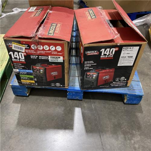 Dallas Location - As-Is Lincoln Electric Weld-Pak 140 Amp MIG Welder(Lot Of 2)