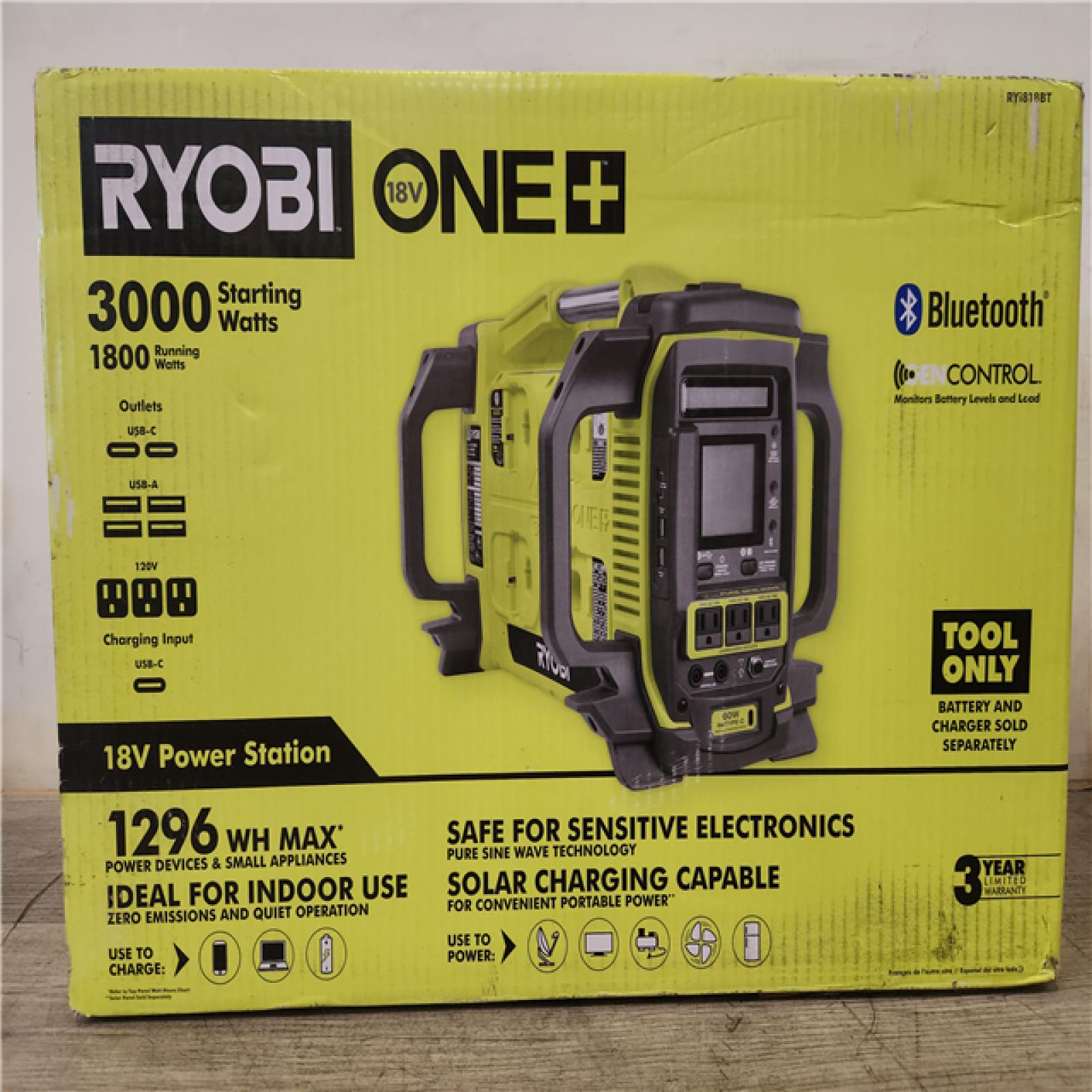 Phoenix NEW RYOBI 18V ONE+ 1800-Watt Portable Battery Inverter Power Station/8-Port Charger (Tool Only)