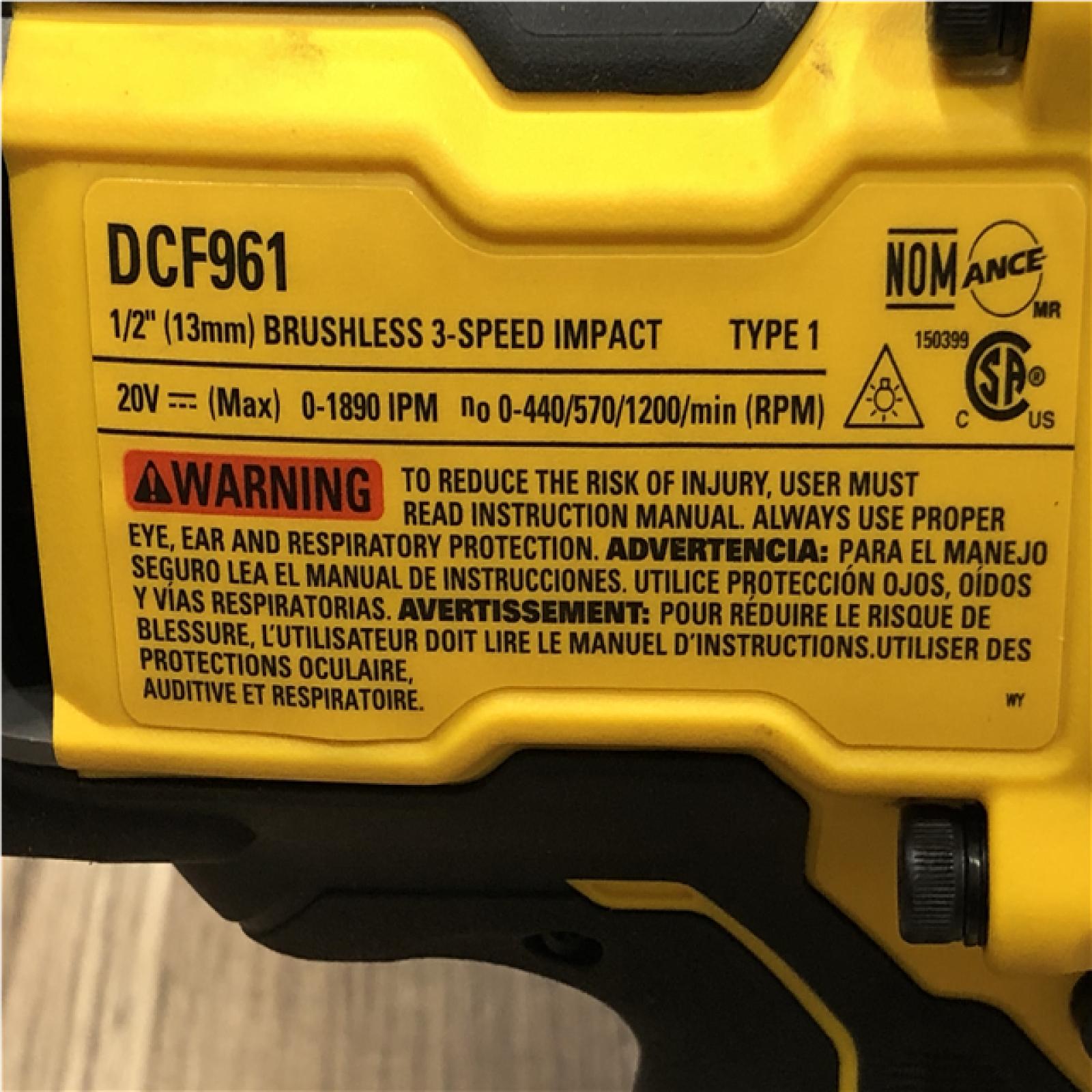 AS-IS DEWALT 20V 1/2 in. High Torque Impact Wrench (Tool Only)