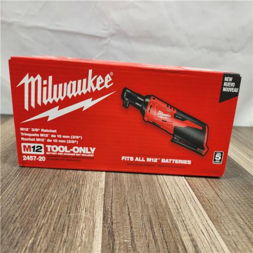 NEW! - Milwaukee M12 12V Lithium-Ion Cordless 3/8 in. Ratchet (Tool-Only)