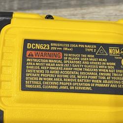 AS-IS DEWALT ATOMIC 20V MAX Lithium Ion Cordless 23 Gauge Pin Nailer Kit