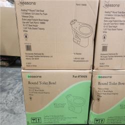 Phoenix Location NEW Seasons Keating Round Toilet Bowl With Tank 1.0 Gallons/ 3.8 Liters a Flush Pallet (12 Toilets) (Half Vitreous China)