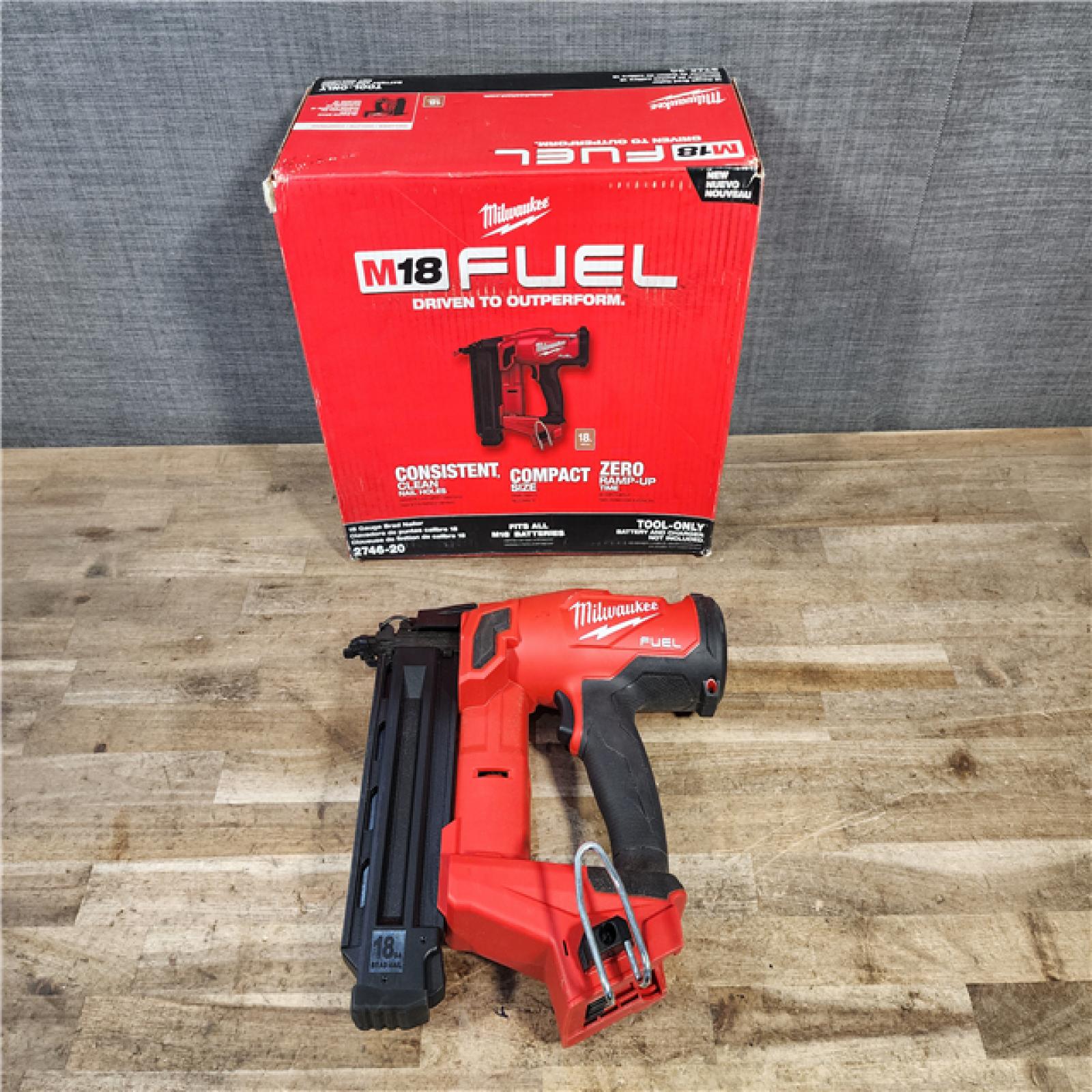 HOUSTON LOCATION - AS-IS Milwaukee  FUEL 18-Volt Lithium-Ion Brushless Cordless Gen II 18-Gauge Brad Nailer (Tool-Only)