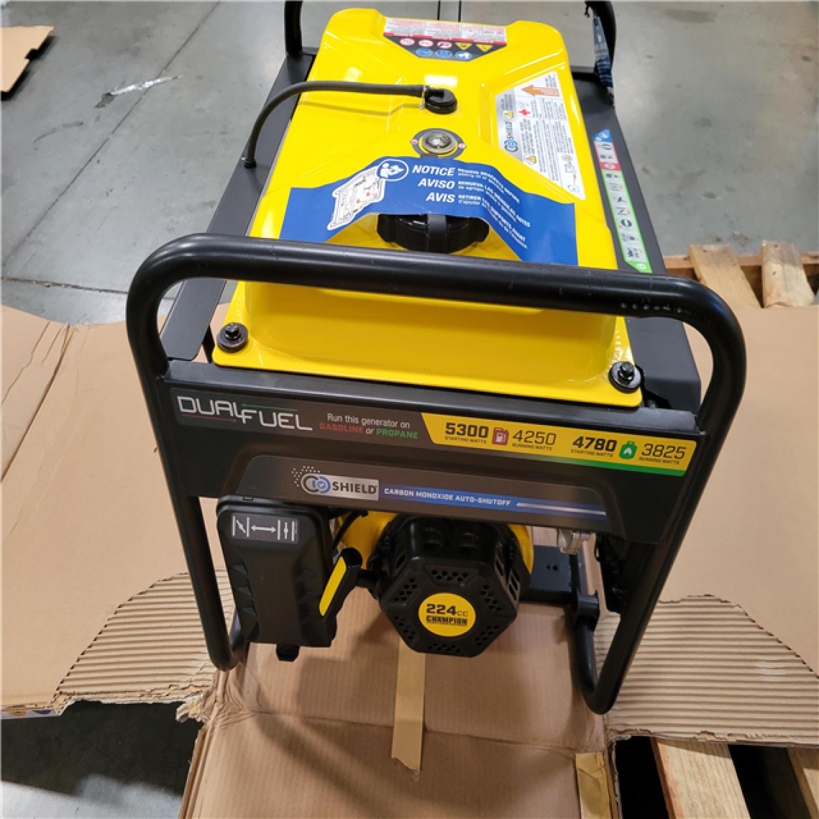 CALIFORNIA AS-IS NEW CHAMPION PORTABLE GENERATOR