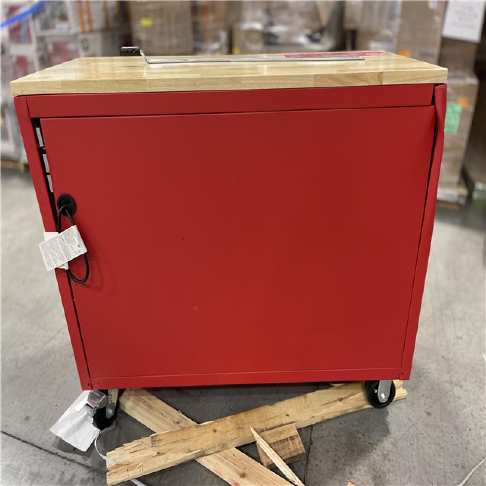 DALLAS LOCATION -  Milwaukee Tool Storage 52 in. W x 22 in. D Heavy Duty Red Mobile Workbench Cabinet