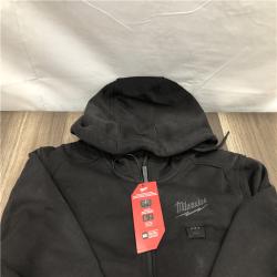 AS-IS Milwaukee Men's Large 12-Volt Lithium-Ion Cordless Black Heated Jacket Hoodie Kit