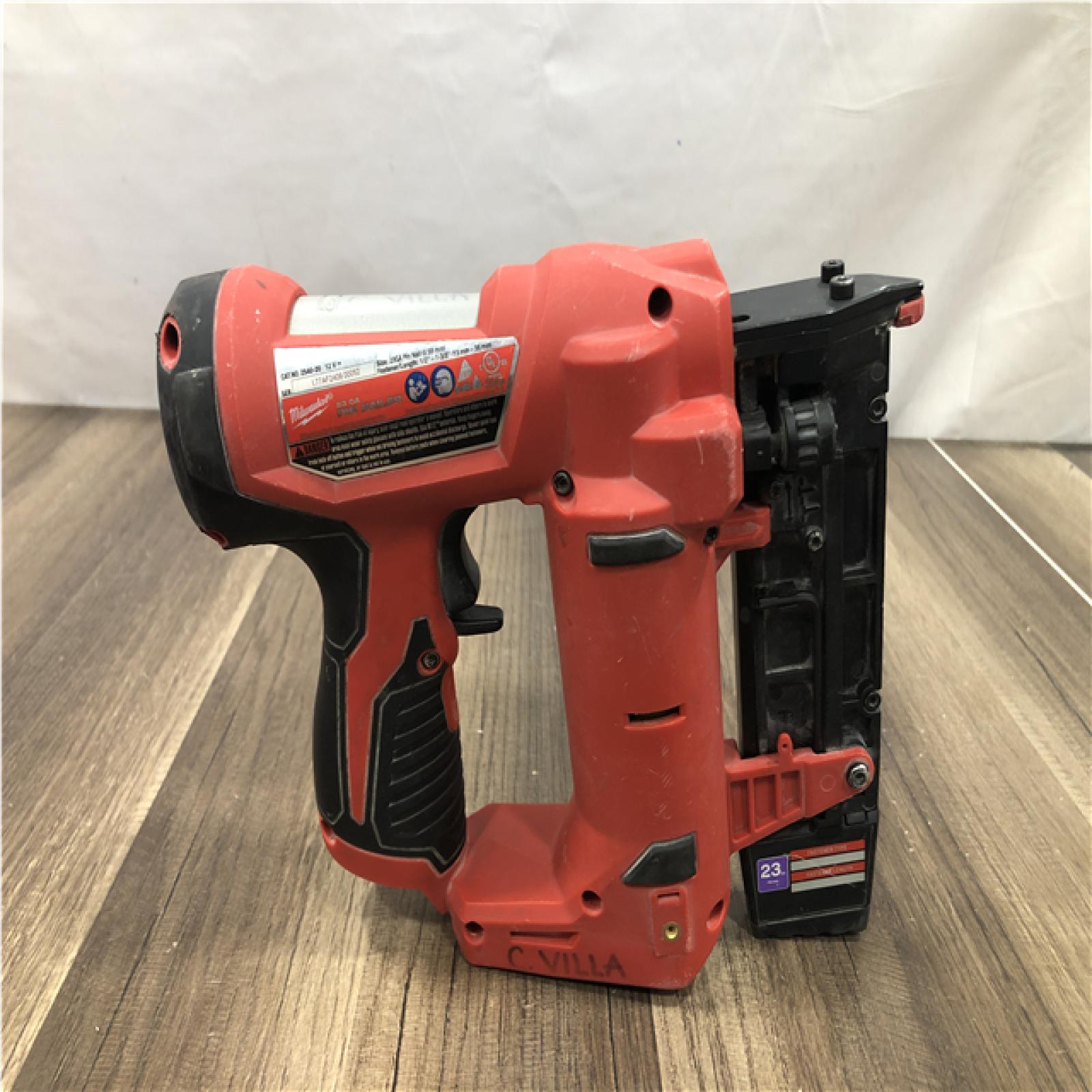 AS-IS Milwaukee 12-Volt 23-Gauge Lithium-Ion Cordless Pin Nailer (Tool-Only)