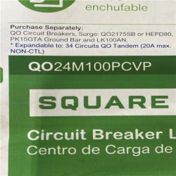 DALLAS LOCATION- NEW!- Square D QO 100 Amp 24-Space 24-Circuit Indoor Main Breaker Plug-On Neutral Load Center PALLET (4 UNITS)