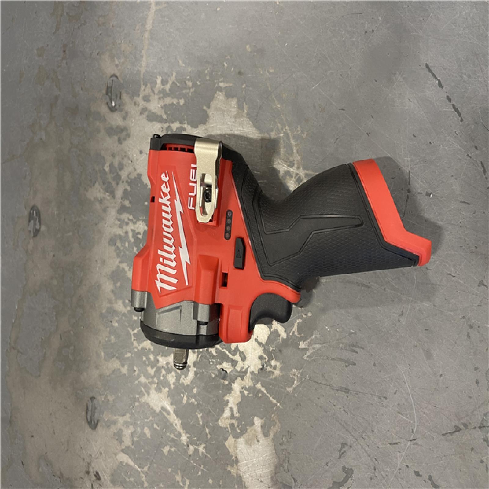 AS-IS- Milwaukee M12 FUEL 12V Lithium-Ion Brushless Cordless Stubby 3/8 in. Impact Wrench (Tool-Only)