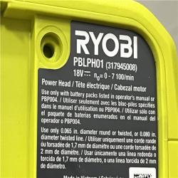 AS-IS RYOBI ONE+ HP 18V Brushless Whisper Series 15 in. Cordless Attachment Capable String Trimmer Kit