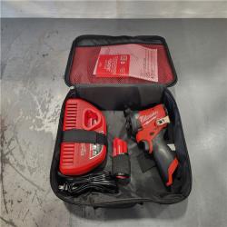 AS-IS- Milwaukee M12 FUEL 12-Volt Lithium-Ion Brushless Cordless 1/4 in. Hex Impact Driver Compact Kit