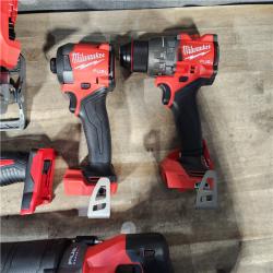 HOUSTON LOCATION - AS-IS (APPEARS LIKE NEW) M18 FUEL 18V Lithium-Ion Brushless Cordless 5-Tool Combo Kit with Two 5.0 Ah Batteries  1 Charger 1 Tool Bag