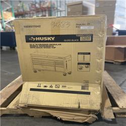 DALLAS LOCATION - AS-IS Husky Modular Tool Storage 52 in. W x 20 in. D Standard Duty Black Mobile Workbench Cabinet