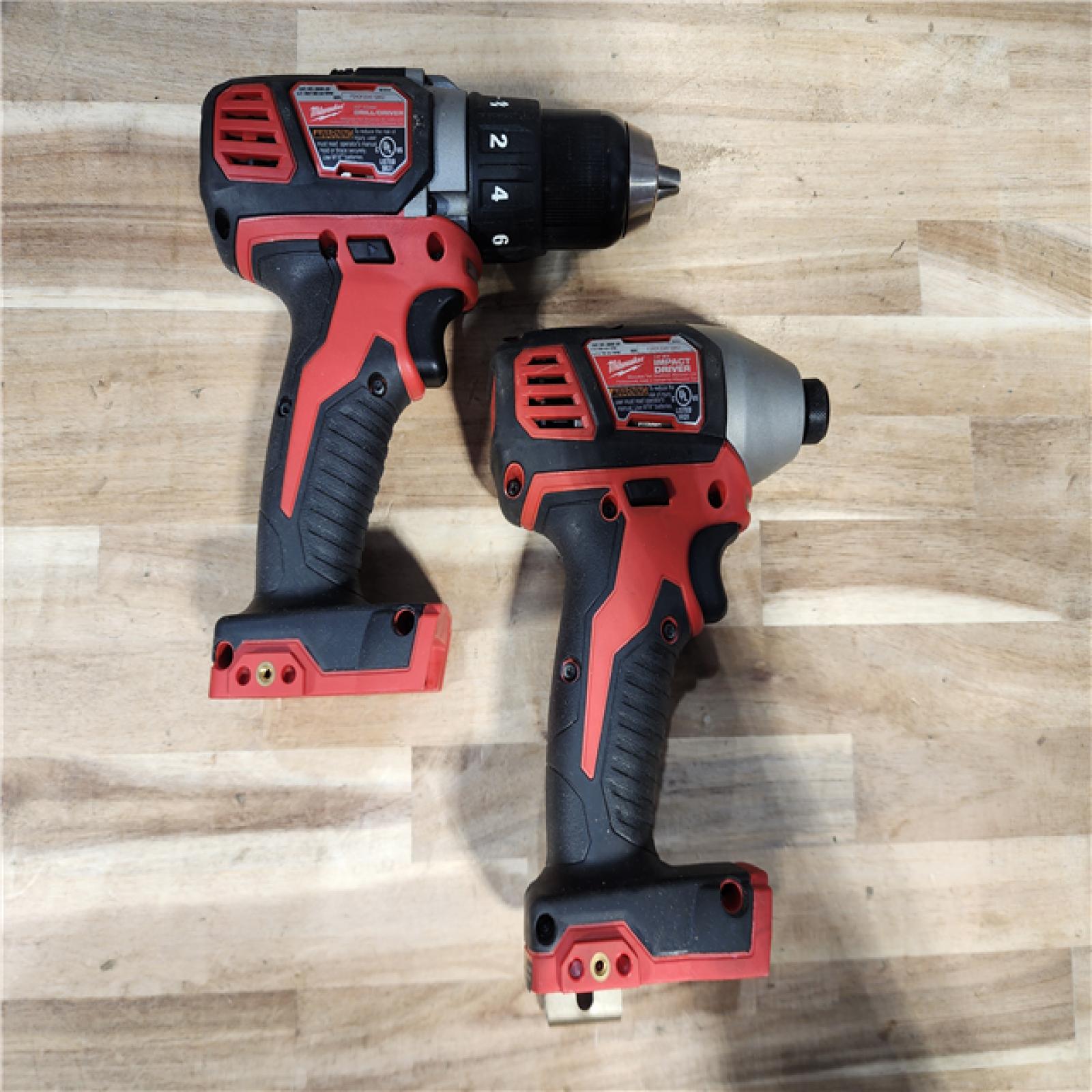HOUSTON LOCATION - AS-IS Milwaukee  18V Lithium-Ion Cordless Drill Driver/Impact Driver Combo Kit