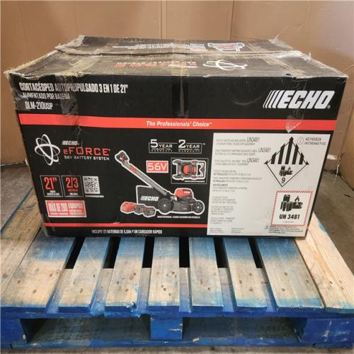 Phoenix ECHO 56V 21 in. Cordless Battery 3-in-1 Walk Behind Self-Propelled Lawn Mower w/ (2) 5Ah Batteries and Rapid Charger