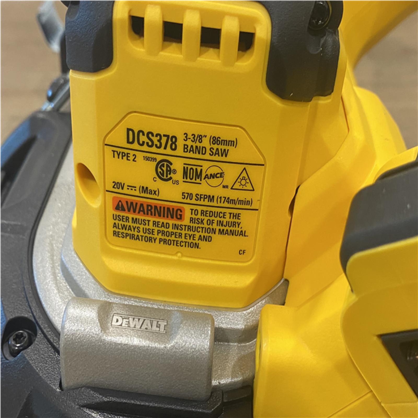 AS-IS DEWALT 20-Volt MAX 3-3/8 in. Cordless Brushless Bandsaw (Tool-Only)