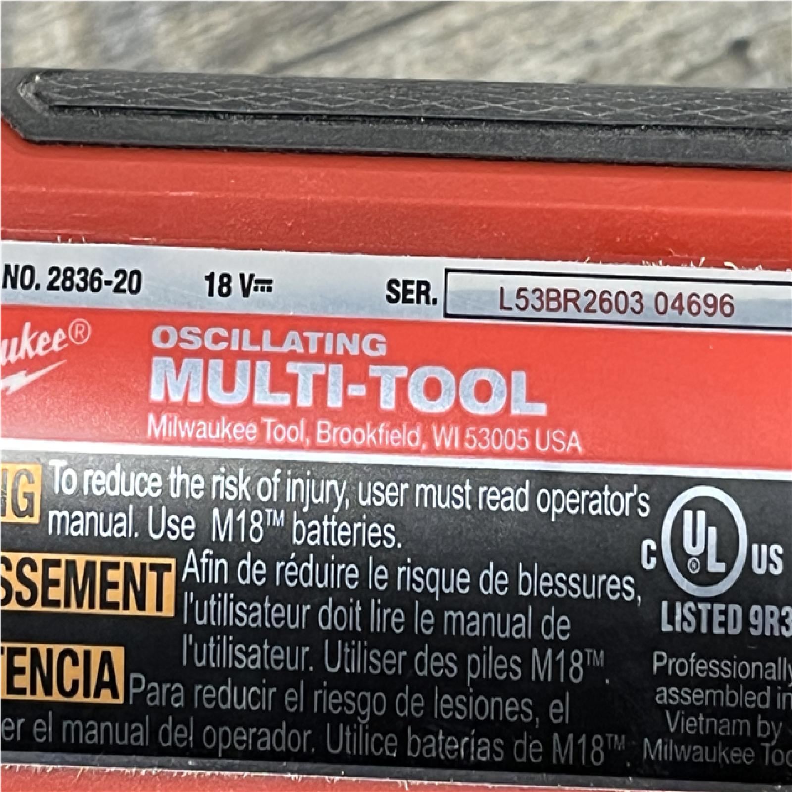 AS-IS Milwaukee FUEL 18V Lithium-Ion Cordless Brushless Oscillating Multi-Tool (Tool-Only)