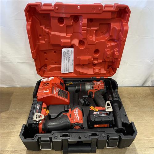 AS-IS Milwaukee FUEL 18V Lithium-Ion Brushless Cordless Hammer Drill and Impact Driver Combo Kit