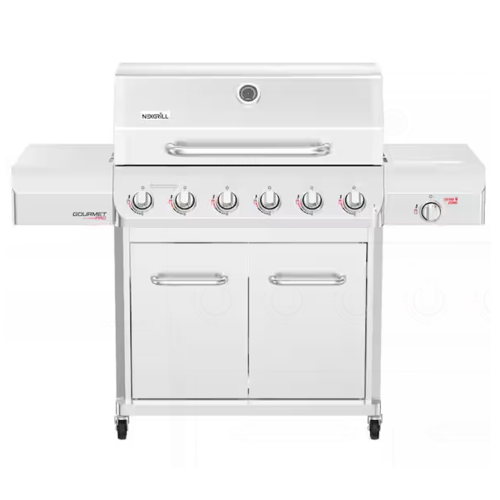 DALLAS LOCATION- AS-IS NEXGRILL Gourmet Pro 6-Burner Stainless Steel Grill with Searing Side Burner and Griddle Max Insert