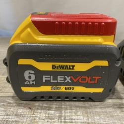 AS-IS DEWALT FLEXVOLT 20V/60V MAX Lithium-Ion 6.0Ah Battery Pack with 6 Amp Output Charger