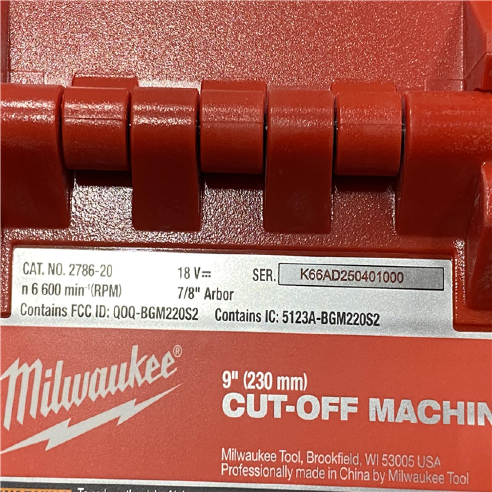 AS-IS Milwaukee FUEL ONE-KEY 18V Lithium-Ion Brushless Cordless 9 in. Cut Off Saw (Tool-Only)