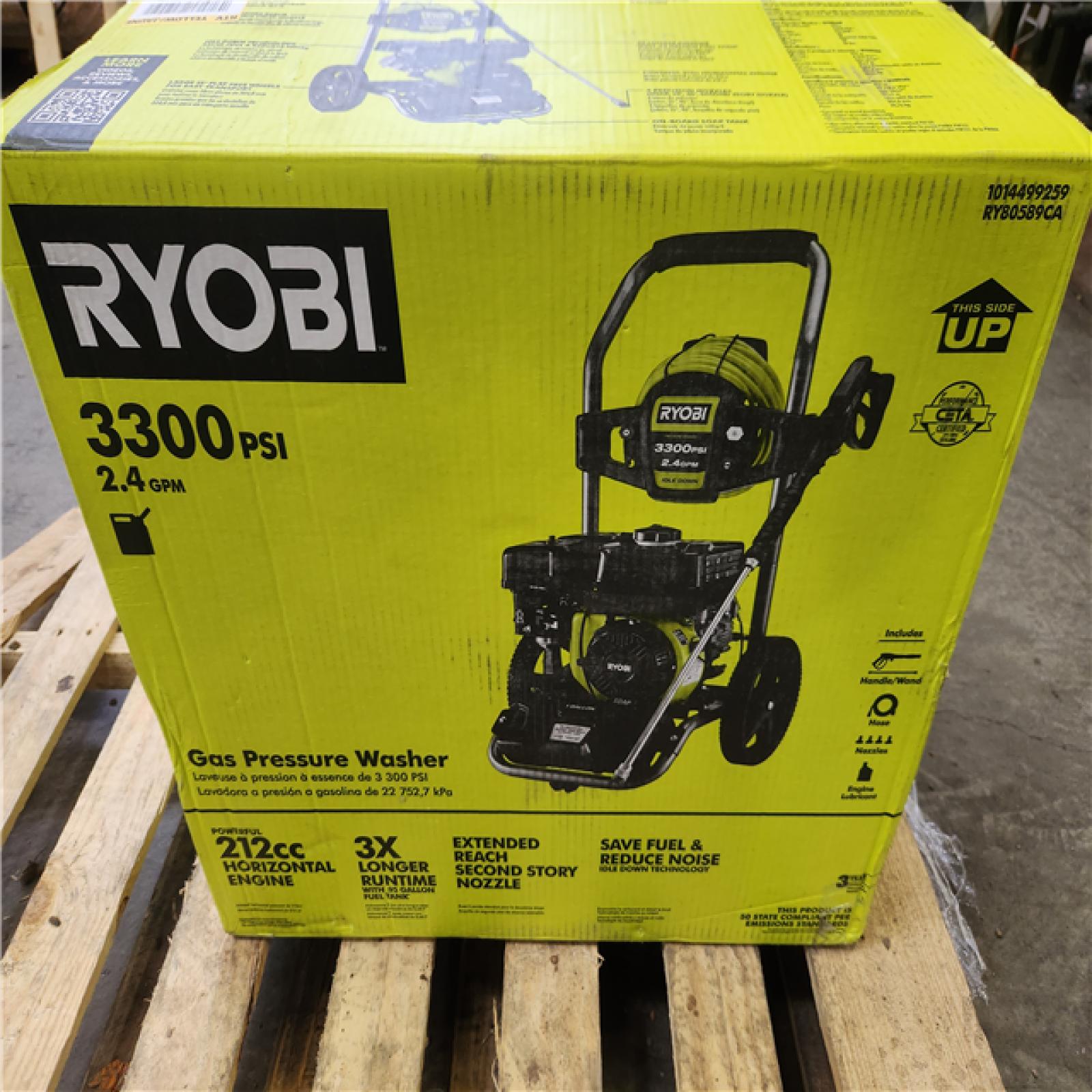Phoenix RYOBI 3300 PSI 2.4 GPM Cold Water Gas Pressure Washer with 212cc Carb Compliant Engine