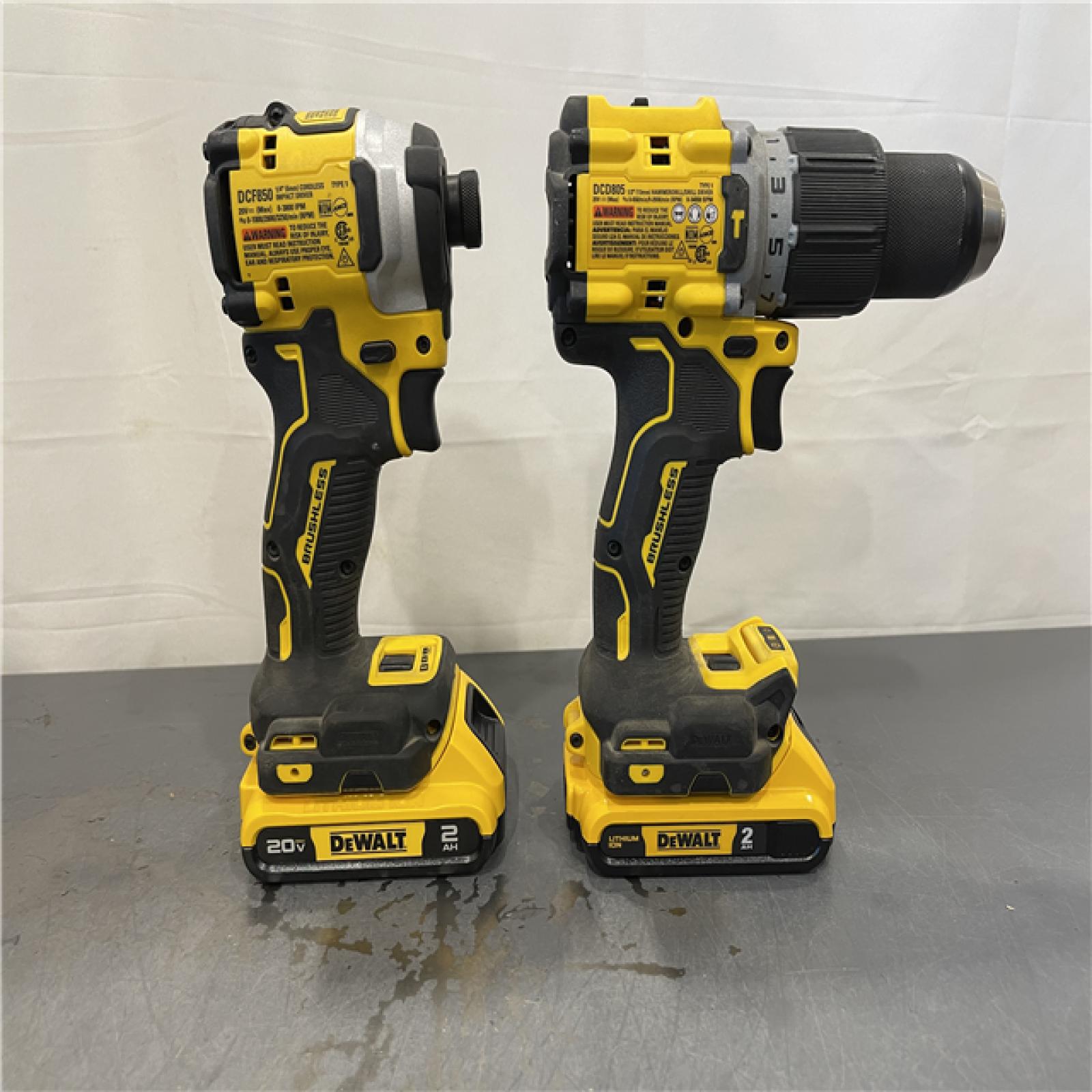 AS-IS - DEWALT 20V MAX XR Cordless Drill/Driver  ATOMIC Impact Driver 2 Tool Combo Kit