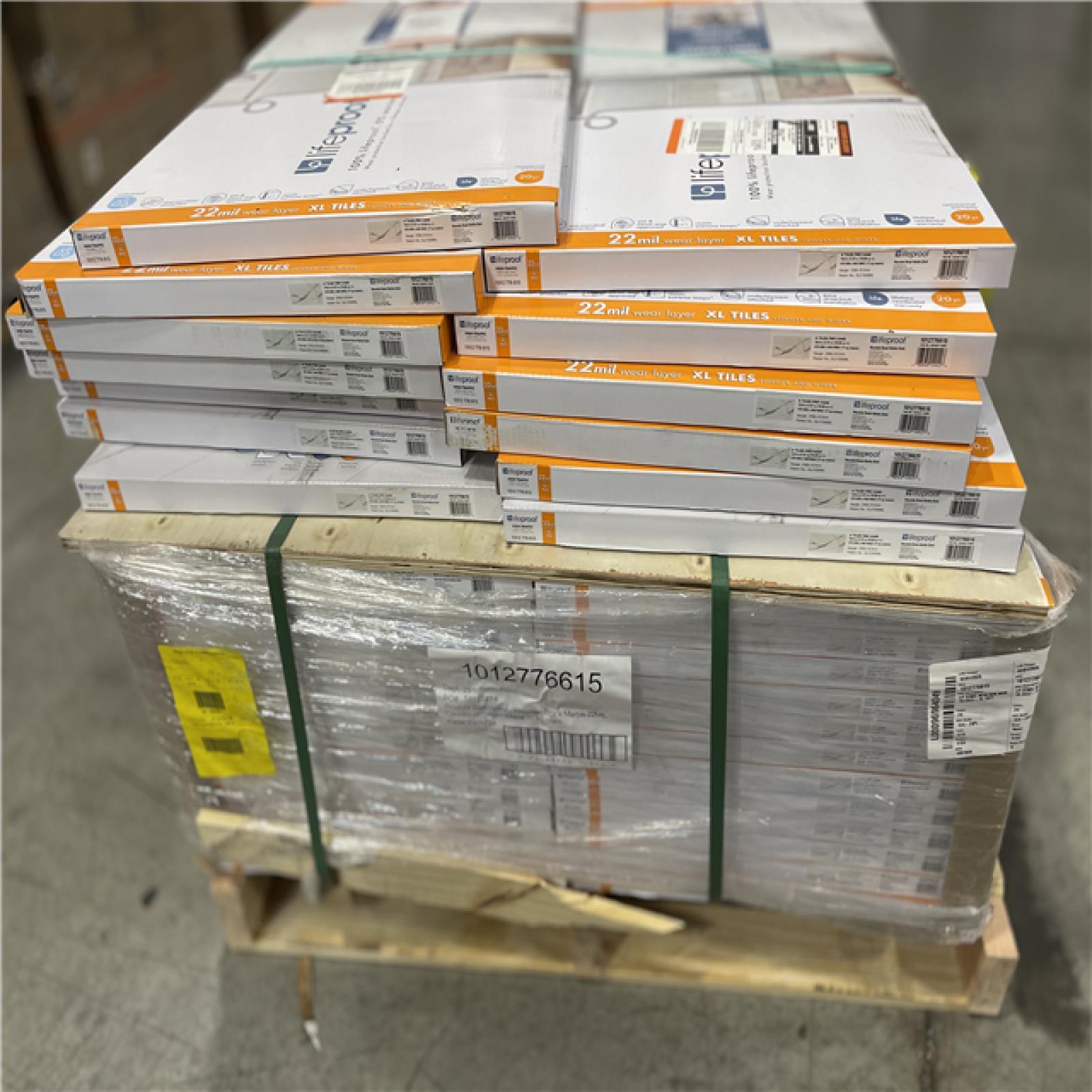 DALLAS LOCATION - Lifeproof Mountain Brook Marble 22 MIL x 18.5 in. W x 37 in. L Click Lock Waterproof Vinyl Tile Flooring (19.1 sq. ft./Case) PALLET-(37 UNITS)