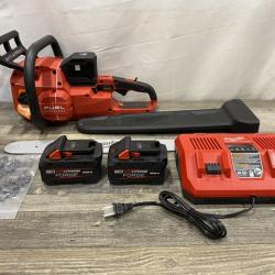 AS-IS Milwaukee FUEL 18V Brushless Cordless 20 in. Dual Battery Chainsaw Kit