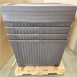 Phoenix LIKE NEW StyleWell 90 Gal. Resin Deck Box with Wheels in Brown Pallet of 8 (RV: $639)