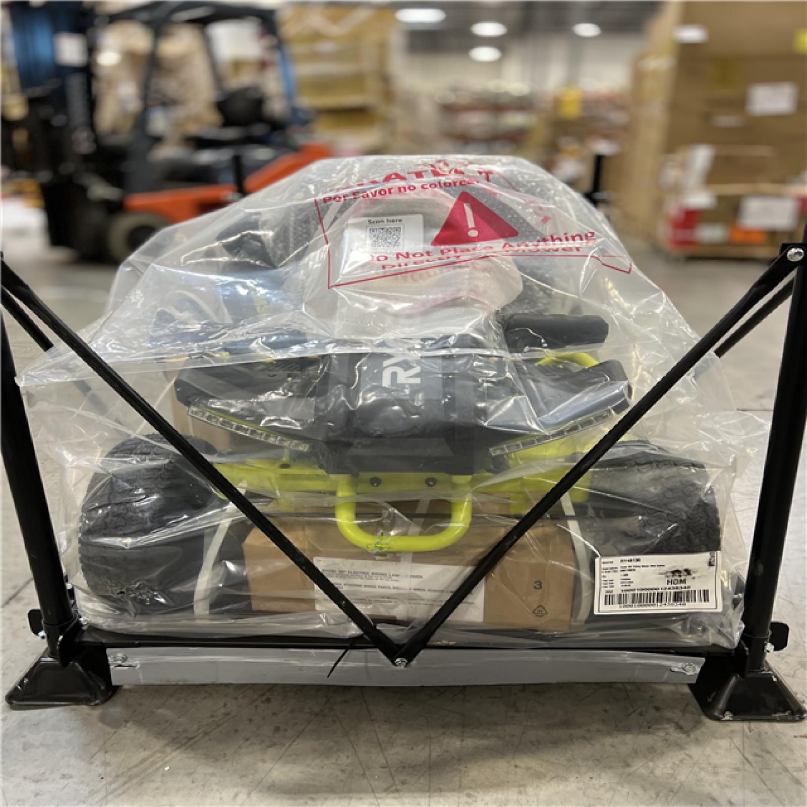 DALLAS LOCATION - RYOBI 48V Brushless 30 in. 50 Ah Battery Electric Rear Engine Riding Mower